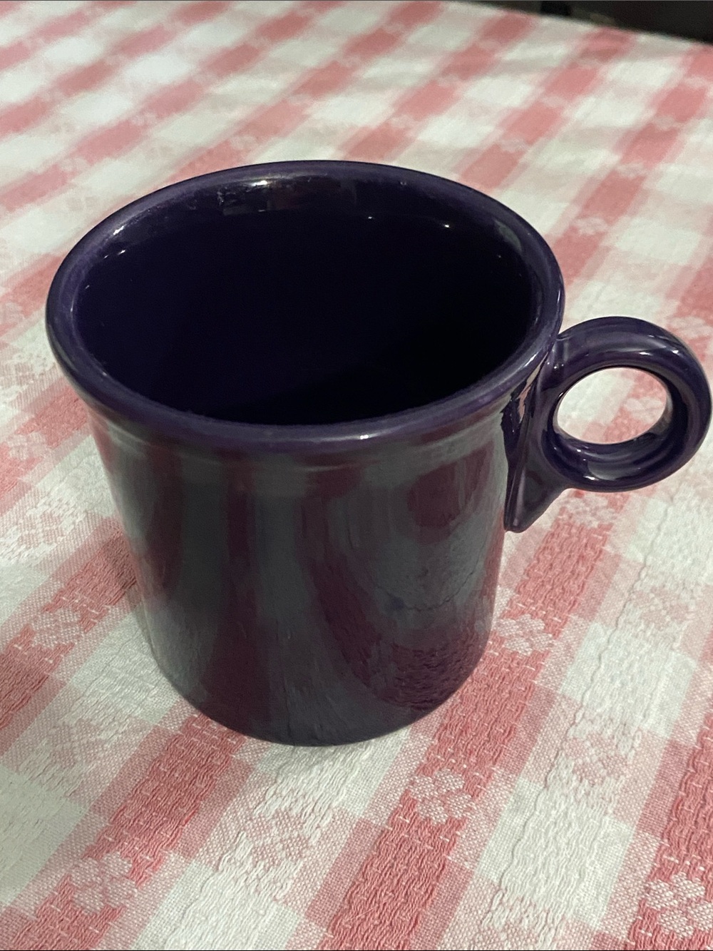 Fiesta Purple Plum or Mulberry  Ceramic Coffee Mug with Loop Handle